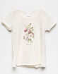 WHITE FAWN Wild Flower Lettuce Edge Girls Tee image number 1