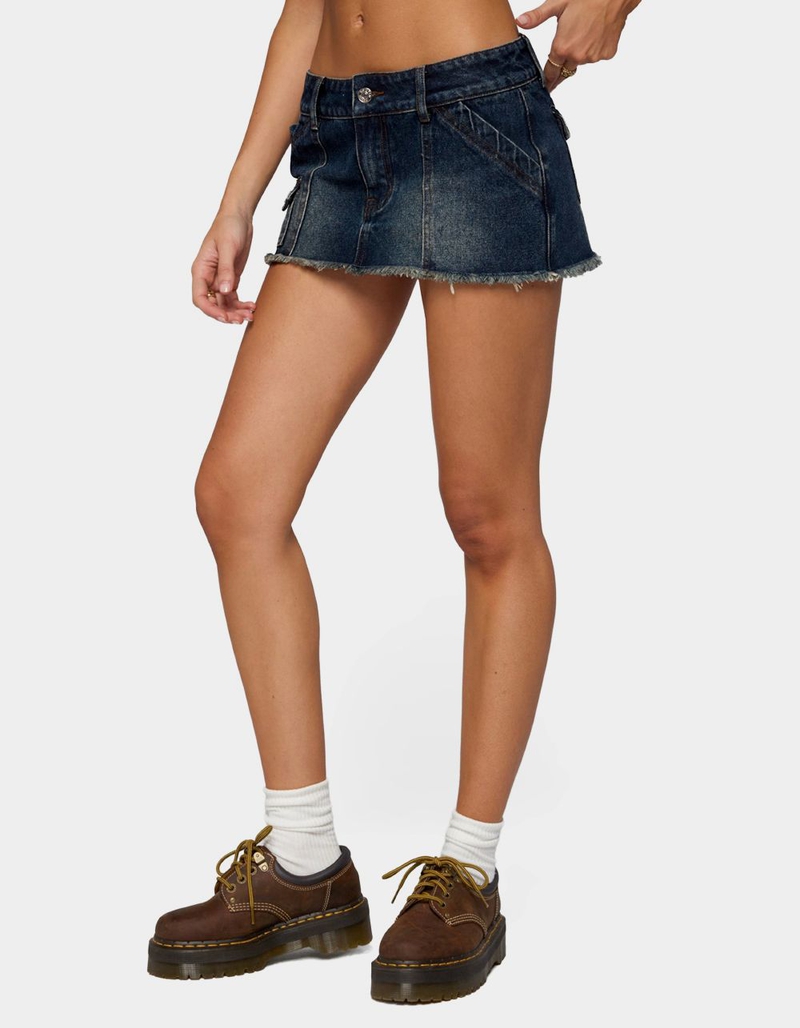 EDIKTED Adania Denim Mini Skort image number 1