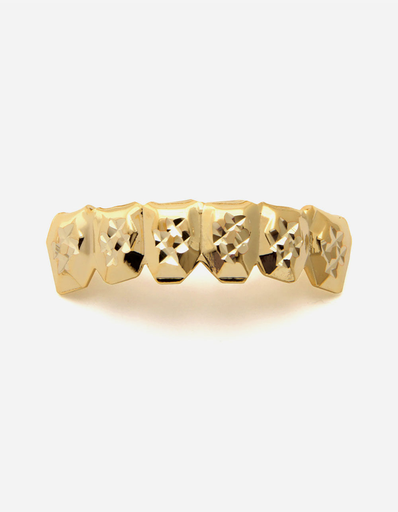 KING ICE Bottom Gold Diamond Cut Grillz image number 0