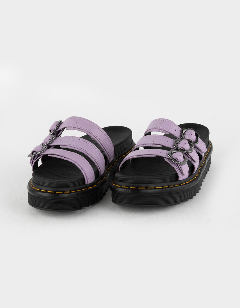 DR. MARTENS Blaire Flower Buckle Womens Slide Sandals image number 0