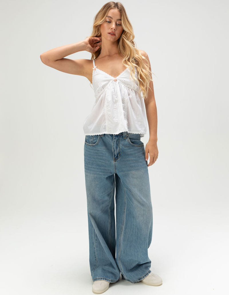 MOON ORCHID Eyelet Womens Cami image number 1