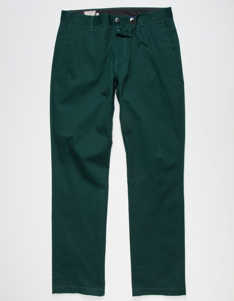 VOLCOM Vmonty Mens Dark Green Chino Pants image number 0