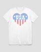 USA Heart Flag Unisex Tee image number 1