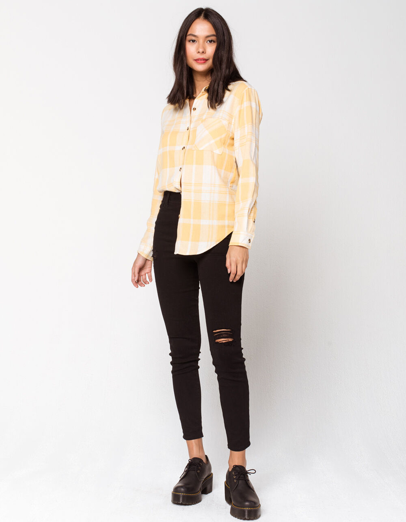 FULL TILT One Pocket Womens Boyfriend Flannel image number 3