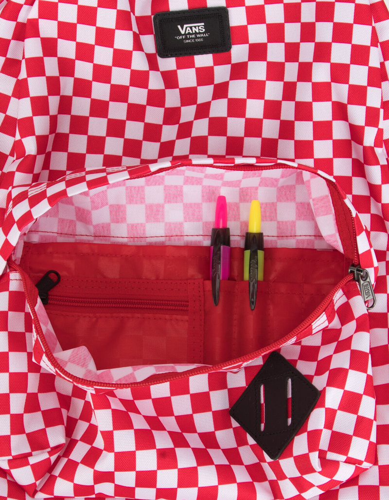 VANS Old Skool III Red Checkerboard Backpack image number 4