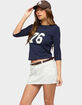 EDIKTED Seventy Six Quarter Sleeve Tee image number 4