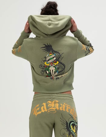 ED HARDY Cobra Flame Womens Zip-Up Hoodie Primary Image