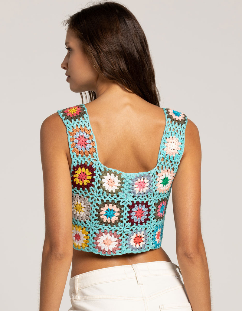 LE LIS Granny Square Womens Crochet Tank Top image number 2