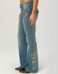 VON DUTCH Womens Low Rise Mini Flare Jeans image number 2