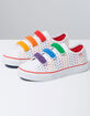VANS Rainbow Chenille Style 23 V Girls Velcro Shoes image number 1
