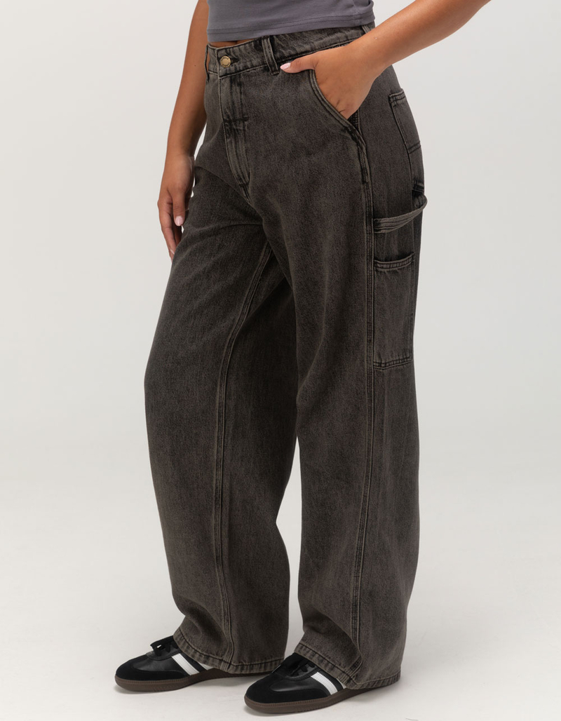 THRILLS Slouch Carpenter Womens Jeans WASHED BLACK Tillys