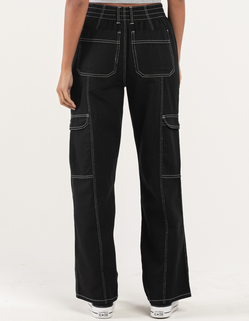 RSQ Womens Smock Waist Loose Cargo Pants image number 2