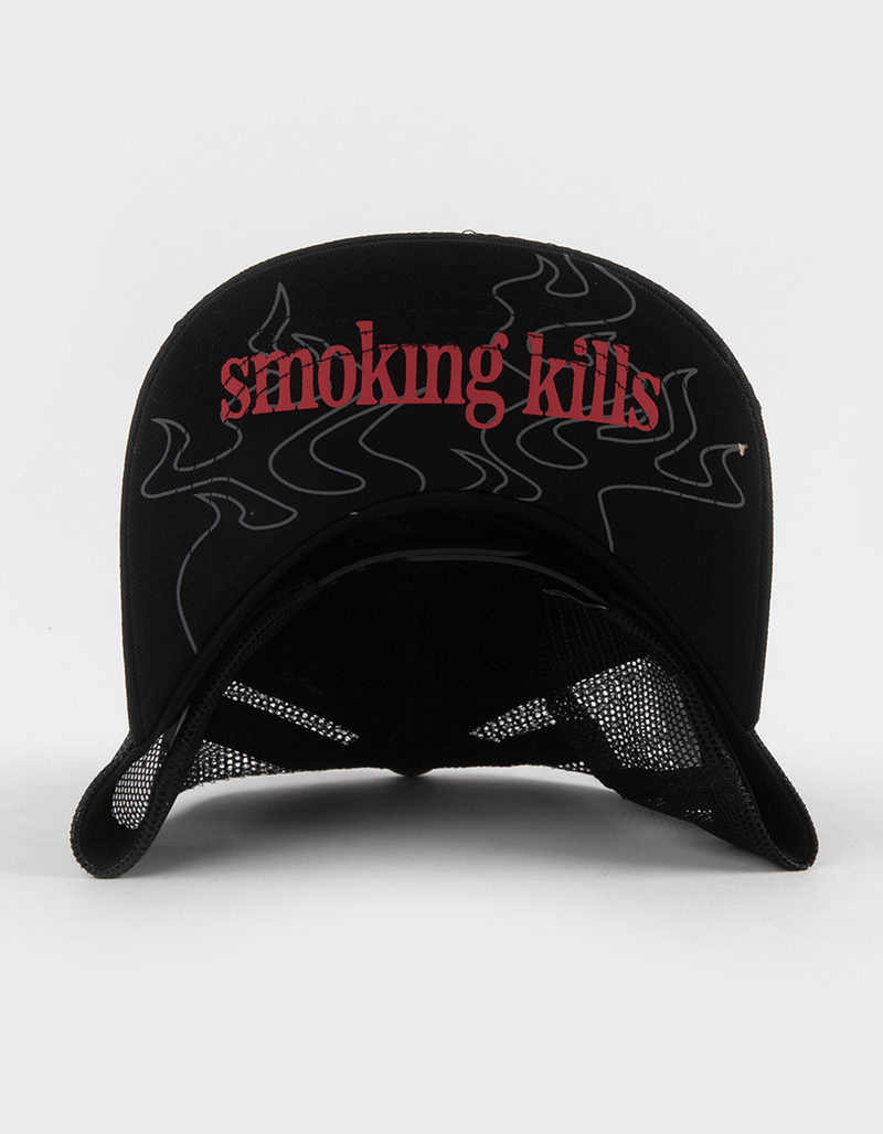 ED HARDY x MGK Flame Logo Rhinestone Trucker Hat image number 3