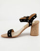 DOLCE Vita Jadyn Black Studded Suede Womens Heeled Sandals image number 3