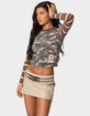 EDIKTED Camo & Stripe Long Sleeve Tee image number 3
