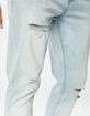 RSQ Mens Slim Taper Destroyed Light Vintage Jeans image number 5
