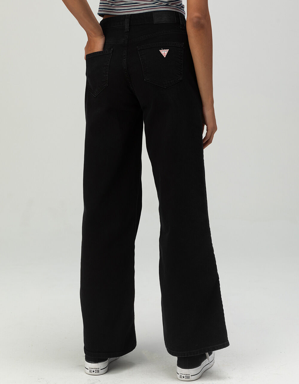 GUESS JEANS G11 Wide Leg Womens Jeans - BLACK DENIM | Tillys
