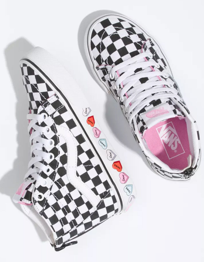 VANS Candy Hearts Sk8- Hi Zip Girls Shoes image number 2