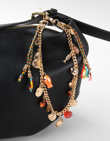 FULL TILT Braided Beaded Cord Chain Bag Charm Alternative Image