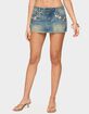 EDIKTED Mixed Buttons Denim Mini Skort image number 1