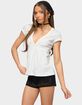 EDIKTED Ilana V-Neck Babydoll Top image number 2