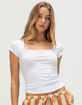 BOZZOLO Womens Square Neck Tee image number 1