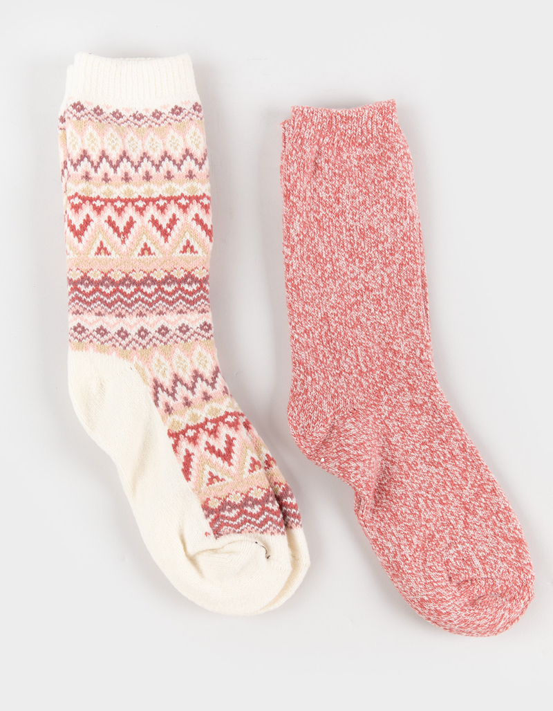 FULL TILT Super Soft Cozy Fair Isle Womens Socks image number 0