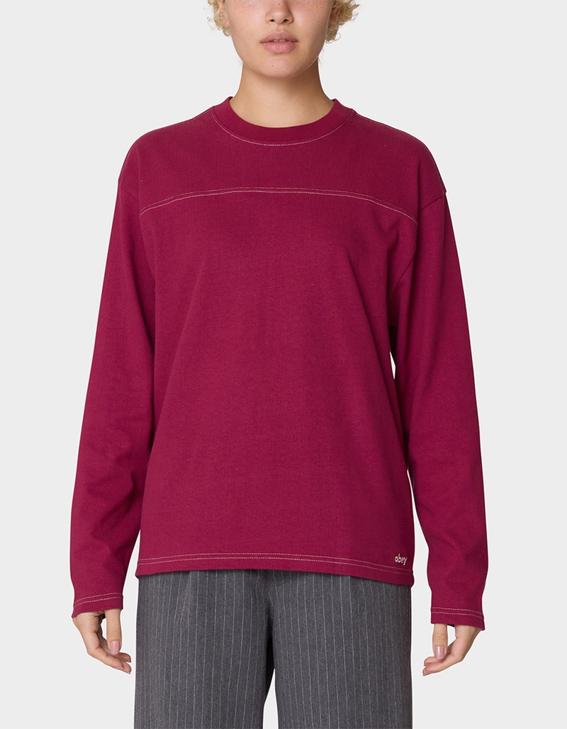 OBEY Keeper Contrast Stitch Womens Long Sleeve Top image number 0