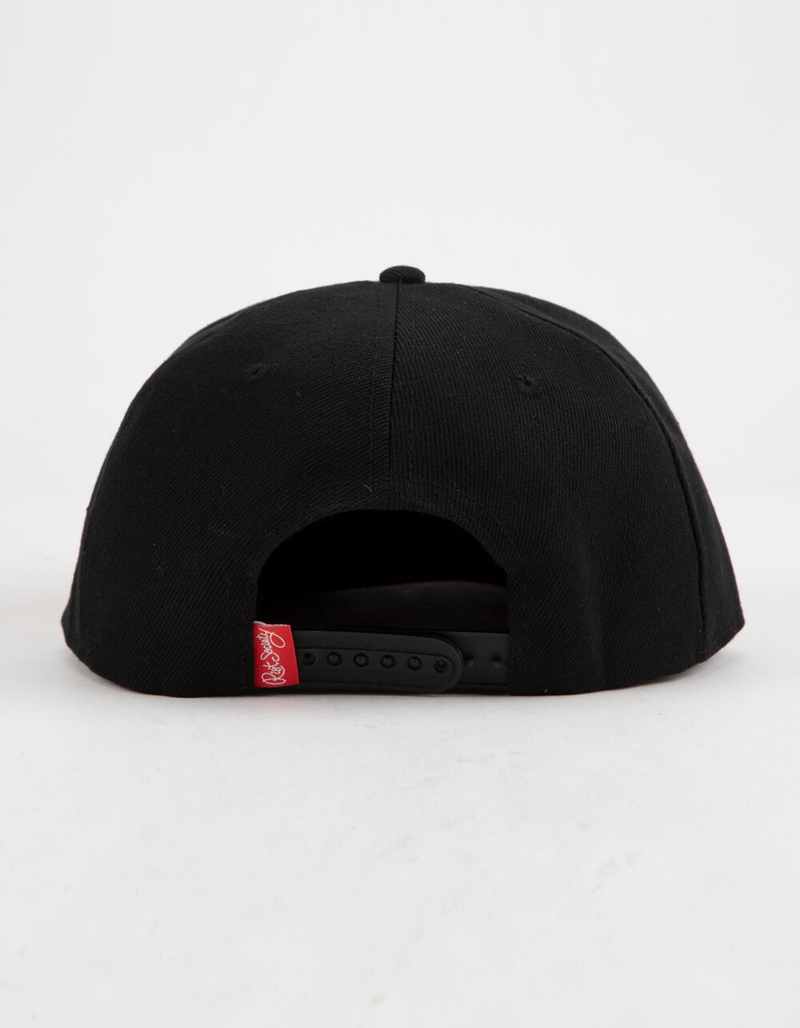 RIOT SOCIETY Tiger Rose Black Mens Snapback Hat image number 1
