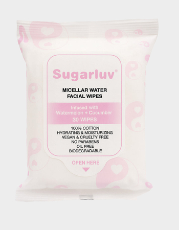 SUGARLUV Micellar Water Facial Cleansing Wipes Primary Image