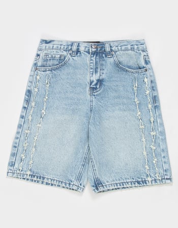 RSQ Boys Embroidered Barbed Wire Baggy Jorts Primary Image