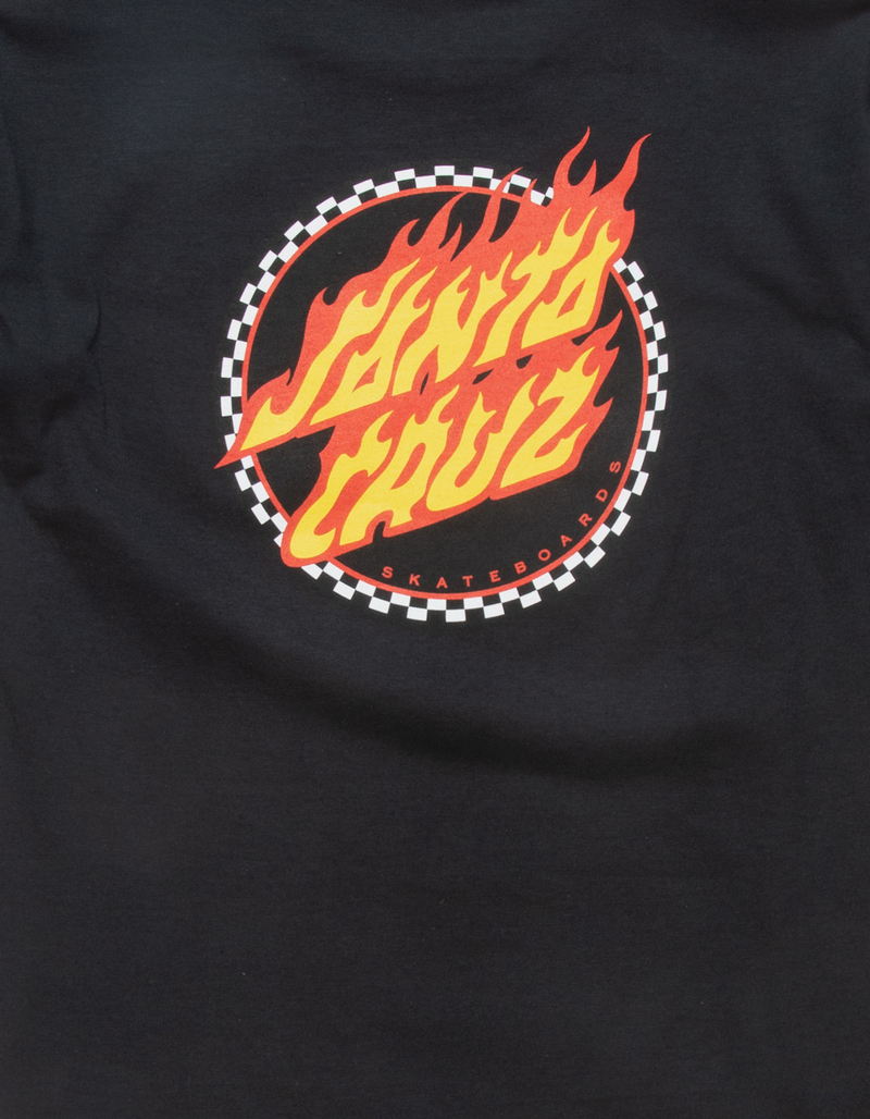 SANTA CRUZ Check Ring Flame Dot Boys Tee image number 2
