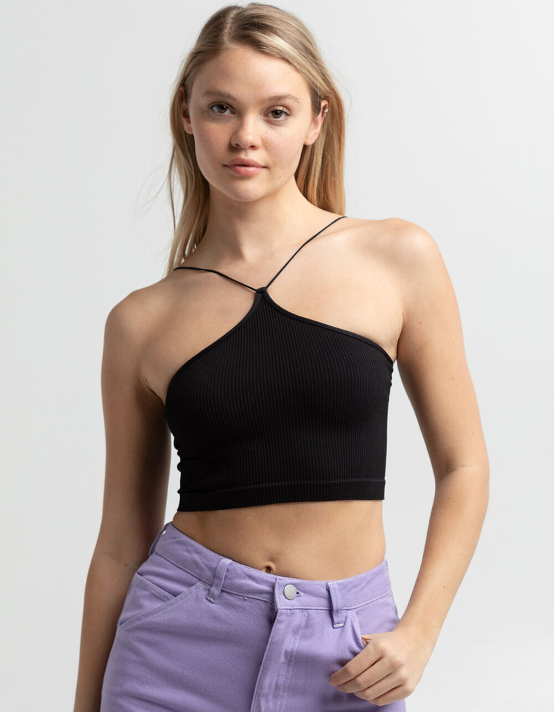 SKY & SPARROW Womens Thin Strap High Neck Bralette image number 0