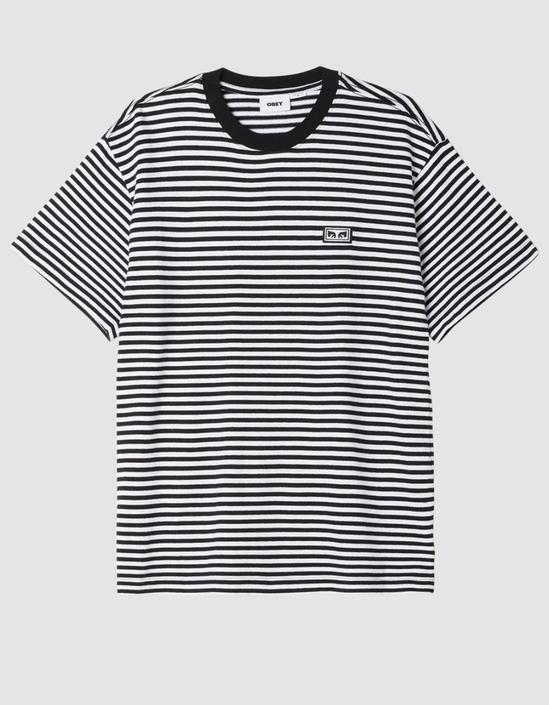 OBEY Established Works Eyes Mens Stripe Tee image number 0