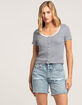 LEVI'S 501 High Rise Mid-Thigh Womens Denim Shorts - Earthquake image number 3