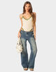 EDIKTED Doll House Low Rise Washed Womens Jeans image number 3