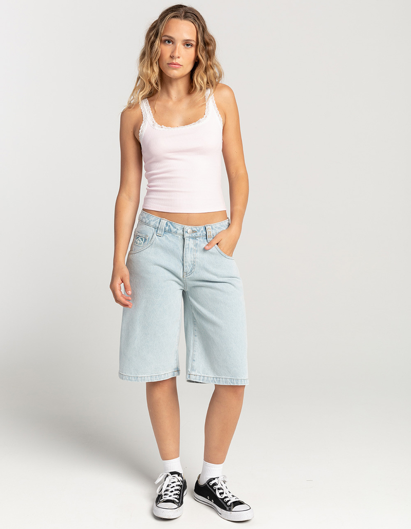 RUSTY Low Rise Wide Leg Womens Denim Jorts image number 4