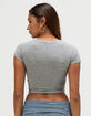 HEART & HIPS Womens V-Neck Crop Tee image number 4