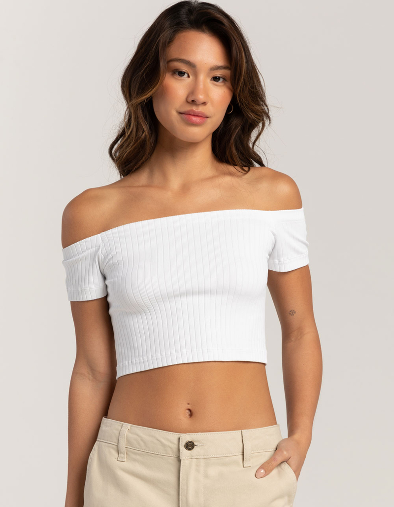 RSQ Womens Seamless Off The Shoulder Top image number 0