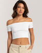 RSQ Womens Seamless Off The Shoulder Top image number 1