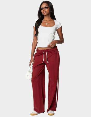 EDIKTED Chance Fold Over Sweatpants Alternative Image