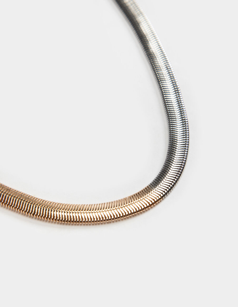 FULL TILT Chunky Serpent Silver & Gold Necklace image number 1