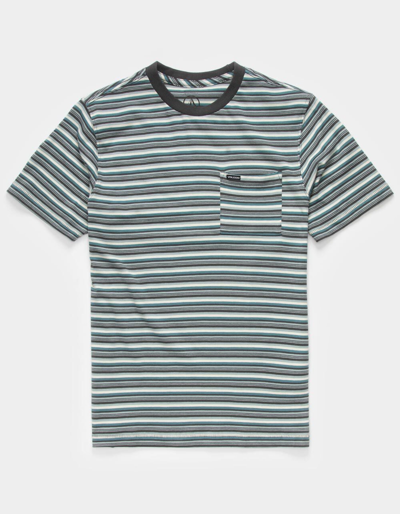 VOLCOM Cornette Boys Charcoal Pocket Tee image number 0