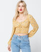 MILEY & MOLLY Ditsy Emma Womens Yellow Top image number 2