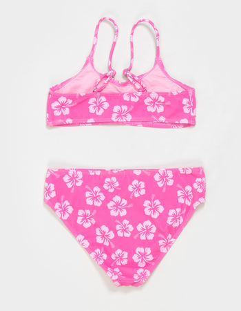 DAMSEL Hibiscus Girls Texture Bralette Bikini Set Alternative Image