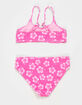 DAMSEL Hibiscus Girls Texture Bralette Bikini Set image number 2