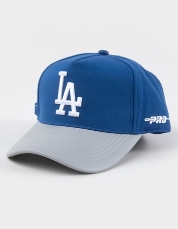 PRO STANDARD Los Angeles Dodgers City Ransom Leather Pinch Front Strapback Hat Primary Image
