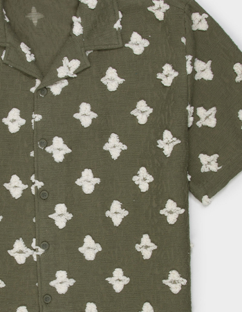 RSQ Mens Textured Camp Shirt Alternative Image
