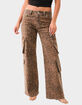 TRUE RELIGION Bobbi Big T Womens Leopard Print Cargo Jeans image number 1