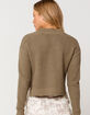 RETROD V-Neck Womens Olive Crop Sweater image number 3